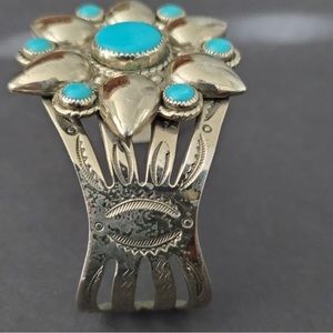 Vintage Bell Trading Company Native American Cuff Authentic Turquoise